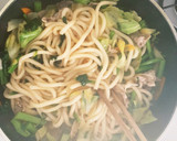 たっぷり野菜さっぱり洋風すき焼風焼うどん作り方5写真