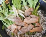 水菜たっぷり鴨出汁そば作り方11写真