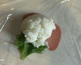 お花見に！関西風桜餅風おむすび作り方3写真