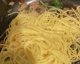 ハムとじゃがとほうれん草のペペロンチーノ作り方13写真