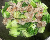 つるんつるん＊豚こまと青梗菜の塩炒め作り方5写真