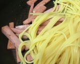 魚肉ソーセージの全卵カルボナーラ作り方2写真