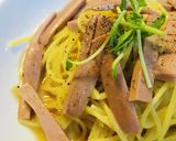 魚肉ソーセージの全卵カルボナーラ作り方3写真