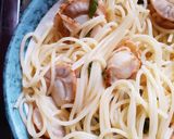 簡単★ベビーホタテとバジルオイルのパスタ作り方3写真