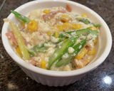 豆腐アスパラチーズのスプーンで食べる炒め作り方8写真