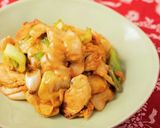 鶏肉と長ねぎのキムチ炒め作り方4写真