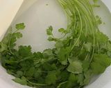 パクチー根っこ 少量油で揚げ焼き天ぷら作り方1写真