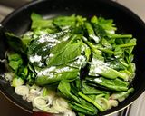 ほうれん草と長ネギの蒸し焼き白和作り方3写真