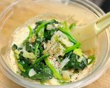 ほうれん草と長ネギの蒸し焼き白和作り方4写真