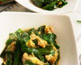 ばぁちゃんの作り方で肉ニラ玉2人分♪作り方10写真