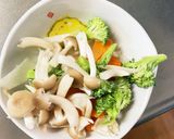 お一人様☆野菜たっぷりオイスター親子丼作り方7写真