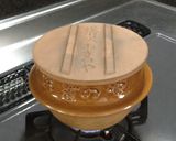 峠の釜めしの釜で炊飯作り方2写真