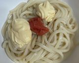明太青じそマヨうどん作り方3写真