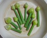 ネギ坊主ショウガ醬油焼き作り方1写真