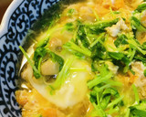 鶏肉と豆苗のあまから玉子とじ作り方4写真