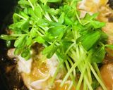 あまから豚丼●豚肉とキノコ＆豆苗の豚丼作り方3写真