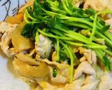 あまから豚丼●豚肉とキノコ＆豆苗の豚丼作り方4写真