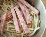 ハムたっぷりモヤシナムル☆あと1品レンジ作り方1写真