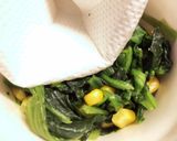 お弁当用 ほうれん草とコーンのバター炒め作り方3写真