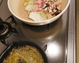 ベーコン＆椎茸のガーリックバジルパスタ作り方1写真