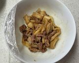 肉ニラきつねうどん作り方4写真