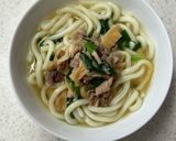 肉ニラきつねうどん作り方7写真
