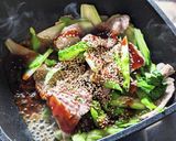 シャキっと食感！子持ち高菜＆肩ロース炒め作り方4写真
