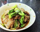 シャキっと食感！子持ち高菜＆肩ロース炒め作り方5写真