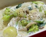簡単★鍋だけで豆乳お餅チーズグラタン作り方4写真