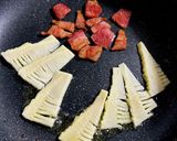 にんにくベーコンと焼きたけのこサラダ作り方4写真