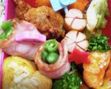 今日の時短簡単30分弁当（キティちゃん）作り方2写真