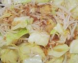 キャベツなもやしのたまごとじ丼作り方5写真