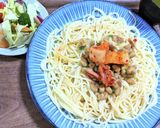 チョレギドレッシングで簡単納豆パスタ作り方5写真