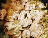 豚こまぎれ肉のあまからキノコ＆玉子丼作り方2写真