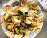 コク旨きな粉中濃味豚こま大根青椒肉絲風作り方14写真