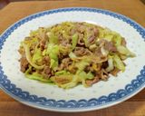 新キャベツと豚肉の油炒め作り方5写真