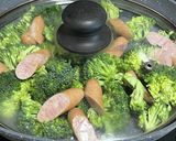 6分で🥦ブロッコリーとウインナーの蒸炒め作り方4写真