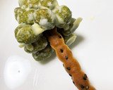 ケーキのデコにも　でん六豆で作るもみの木作り方14写真