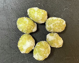 ケーキのデコにも　でん六豆で作るもみの木作り方6写真