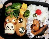 ♪おいなりさんでトトロ弁当♪簡単キャラ弁作り方1写真