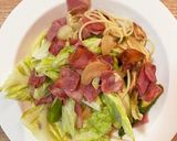 アスパラガスと春キャベツのペペロンチーノ作り方9写真