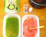 桜舞う花筏ゼリーと３色の餡☀春の2層羊羹作り方3写真
