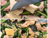 豚こま豆腐のニラ玉炒め作り方6写真