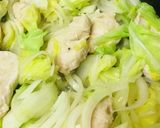 春キャベツと鶏肉の玉子野菜いため作り方3写真