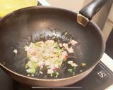 ・・パクチーとハムのペペロンチーノ・・作り方5写真
