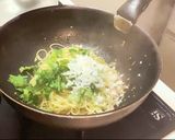 ・・パクチーとハムのペペロンチーノ・・作り方6写真