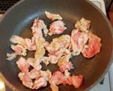 小松菜と豚肉のごま油炒め作り方2写真