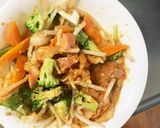 お一人様野菜たっぷりフルーツキムチ味炒飯作り方12写真