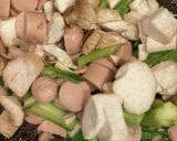 中華風エリンギとソーセージの豆腐炒め作り方4写真