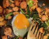 中華風エリンギとソーセージの豆腐炒め作り方15写真